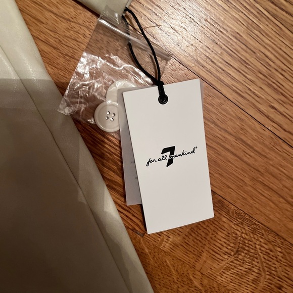 NWT 7 For All Mankind Faux Leather Shirt Jacket. - Picture 4 of 7